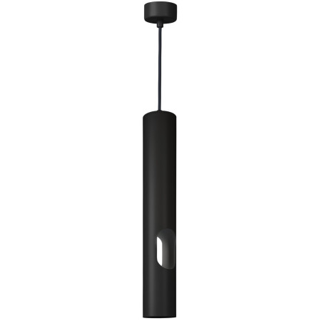 LED lubų šviestuvas, su ertme, juodas, 400mm