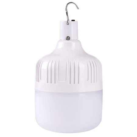 LED lempa, 8W, su saulės panele, šalta balta šviesa