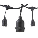 LED lauko girlianda, juoda, 14.4m, 15 kabančių lizdų, be lempučių