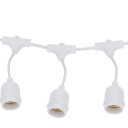 LED lauko girlianda, balta, 14.4m, 15 kabančių lizdų, be lempučių