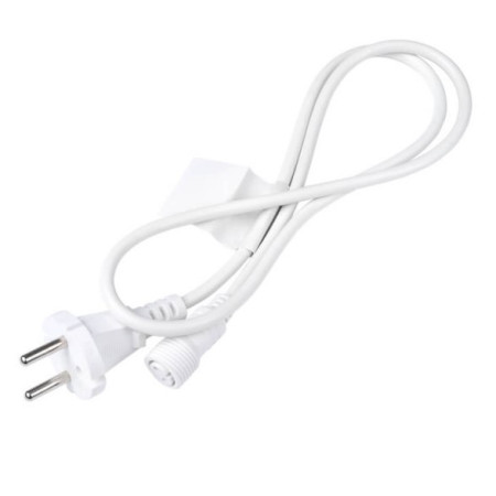 LED lauko girlianda, balta, 6m, 10 kabančių lizdų, be lempučių