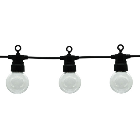 LED lauko girlianda, juoda, 8m, 10 lizdų, 3W, šalta balta šviesa