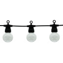 LED lauko girlianda, juoda, 8m, 10 lizdų, 3W, šalta balta šviesa