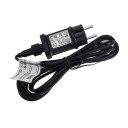 LED lauko girlianda, juoda, 8m, 10 lizdų, 3W, šalta balta šviesa