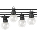 LED lauko girlianda, juoda, 8m, 10 lizdų, 3W, šilta balta šviesa