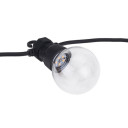LED lauko girlianda, juoda, 8m, 10 lizdų, 3W, šilta balta šviesa