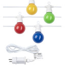 LED lauko girlianda, balta, 8m, 10 lizdų, 3W, 4 spalvos