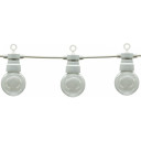 LED lauko girlianda, balta, 8m, 10 lizdų, 3W, šilta balta šviesa