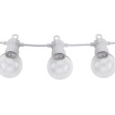 LED lauko girlianda, balta, 8m, 10 lizdų, 3W, šilta balta šviesa