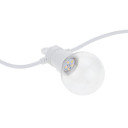 LED lauko girlianda, balta, 8m, 10 lizdų, 3W, šilta balta šviesa