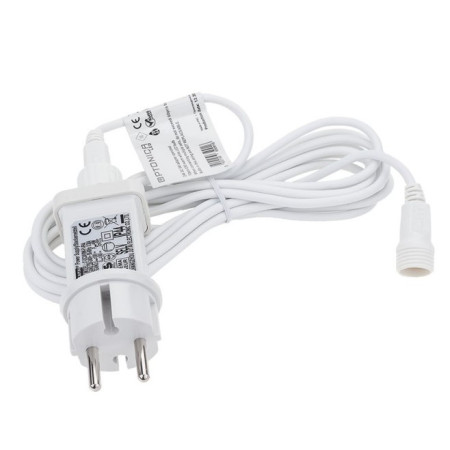 LED lauko girlianda, balta, 8m, 10 lizdų, 3W, šilta balta šviesa