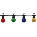 LED lauko girlianda, juoda, 13m, 20 lizdų, 6W, 4 spalvos