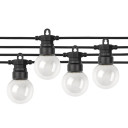 LED lauko girlianda, juoda, 13m, 20 lizdų, 6W, šalta balta šviesa