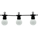 LED lauko girlianda, juoda, 13m, 20 lizdų, 6W, šilta balta šviesa