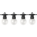 LED lauko girlianda, juoda, 13m, 20 lizdų, 6W, šilta balta šviesa
