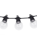LED lauko girlianda, juoda, 13m, 20 lizdų, 6W, šilta balta šviesa