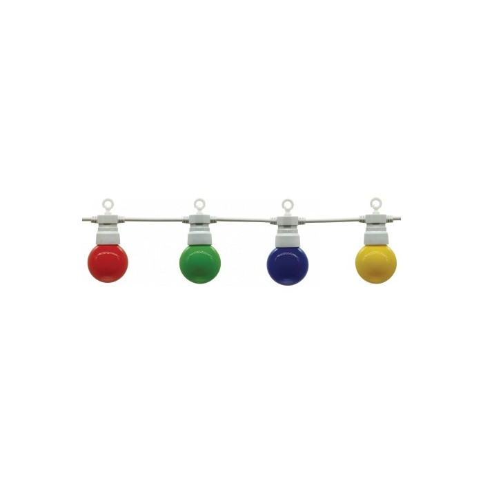 LED lauko girlianda, balta, 13m, 20 lizdų, 6W, 4 spalvos