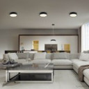 LED lubų šviestuvas, 18W, juodas, neutrali balta šviesa