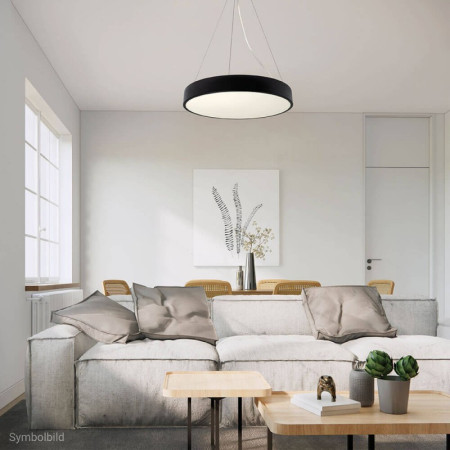 LED lubų šviestuvas, 30W, juodas, neutrali balta šviesa