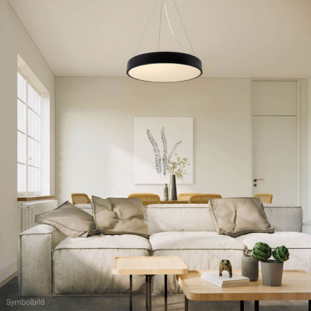 LED lubų šviestuvas, 30W, juodas, šilta balta šviesa