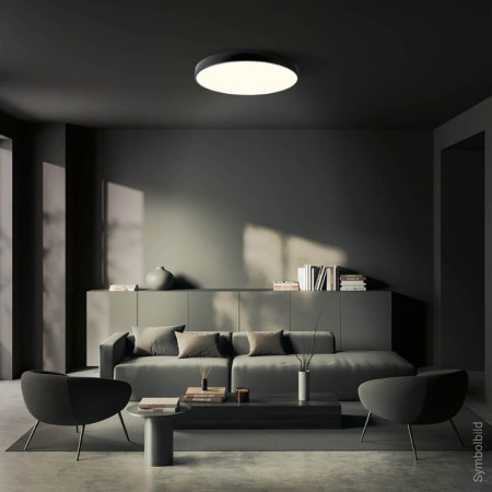 LED lubų šviestuvas, 54W, juodas, neutrali balta šviesa