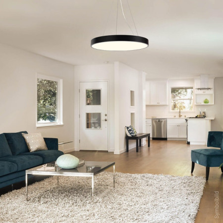 LED lubų šviestuvas, 54W, juodas, neutrali balta šviesa