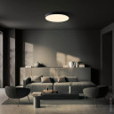 LED lubų šviestuvas, 54W, juodas, šilta balta šviesa