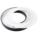 LED lubų šviestuvas, 36W, juodas, apvalus, neutrali balta šviesa