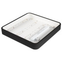 LED lubų šviestuvas, 36W, juodas, kvadratinis, neutrali balta šviesa