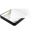 LED lubų šviestuvas, 36W, juodas, kvadratinis, neutrali balta šviesa