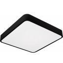 LED lubų šviestuvas, 36W, juodas, kvadratinis, šilta balta šviesa