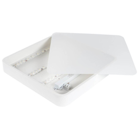 LED lubų šviestuvas, 36W, baltas, kvadratinis, šilta balta šviesa