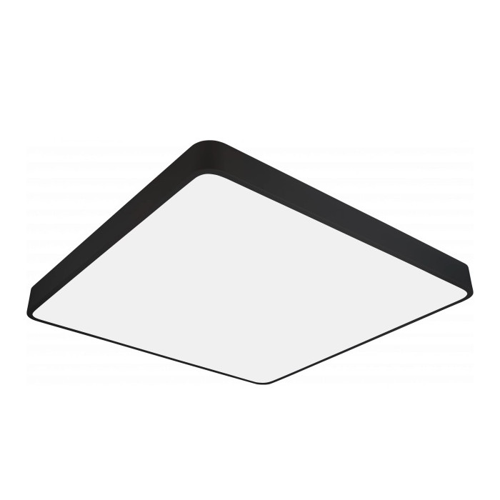 LED lubų šviestuvas, 64W, juodas, kvadratinis, šilta balta šviesa