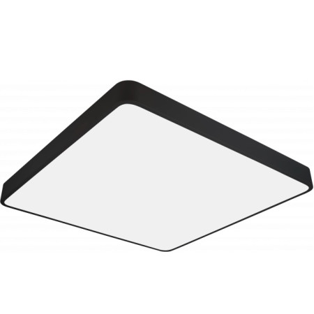 LED lubų šviestuvas, 64W, juodas, kvadratinis, šilta balta šviesa