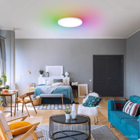 LED lubų šviestuvas, 18W CCT, 24W RGB, baltas