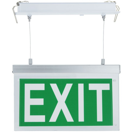 LED evakuacinis šviestuvas, 2W, 3 val., pakabinamas, su užrašu