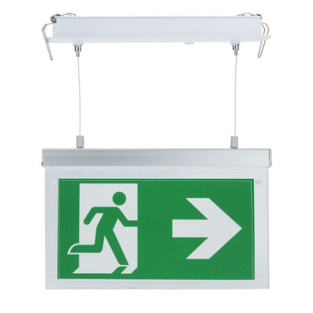 LED evakuacinis šviestuvas, 2W, 3 val., pakabinamas, su užrašu