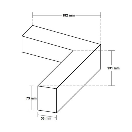 LED linijinis L sujungimas, 10W, sidabrinis, plonas, neutrali balta šviesa