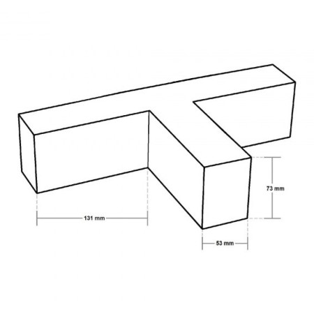 LED linijinis T sujungimas, 15W, juodas, plonas, neutrali balta šviesa