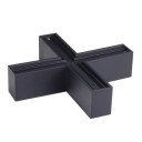 LED linijinis X sujungimas, 20W, juodas, plonas, neutrali balta šviesa