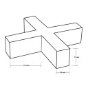 LED linijinis X sujungimas, 20W, sidabrinis, plonas, neutrali balta šviesa