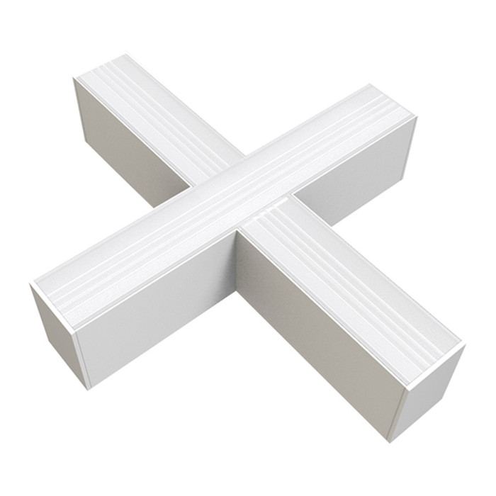 LED linijinis X sujungimas, 20W, baltas, plonas, neutrali balta šviesa