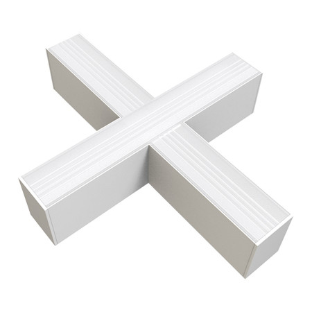 LED linijinis X sujungimas, 20W, baltas, plonas, neutrali balta šviesa