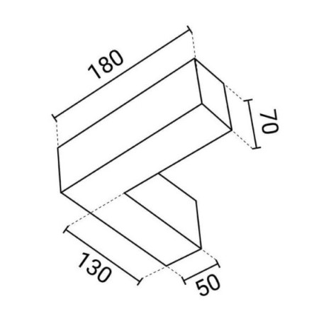 LED linijinis L sujungimas, 10W, juodas, plonas, šalta balta šviesa