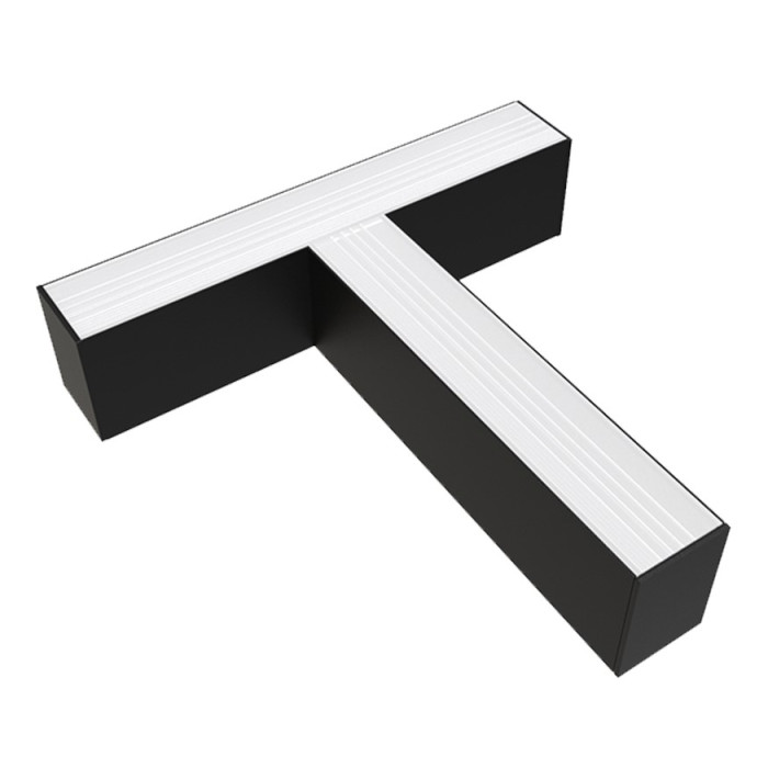 LED linijinis T sujungimas, 15W, juodas, plonas, šalta balta šviesa