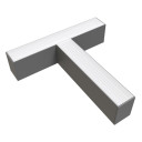 LED linijinis T sujungimas, 15W, sidabrinis, plonas, šalta balta šviesa