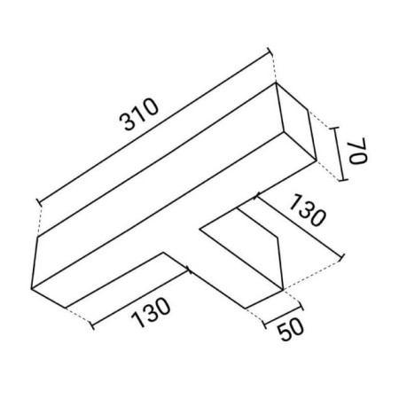 LED linijinis T sujungimas, 15W, baltas, plonas, šalta balta šviesa