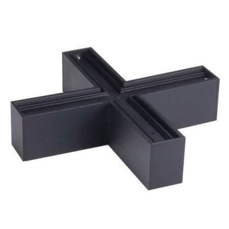 LED linijinis X sujungimas, 20W, juodas, plonas, šalta balta šviesa