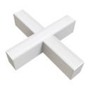 LED linijinis X sujungimas, 20W, baltas, plonas, šalta balta šviesa