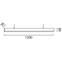 LED linijinis šviestuvas, 40W, baltas, šalta balta šviesa